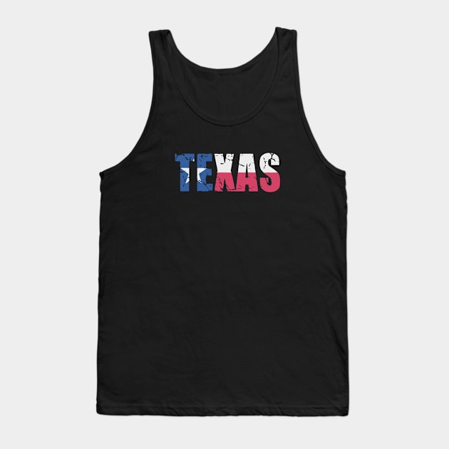 Rustic Patriotic Flag of Texas Tank Top by radamelukaku